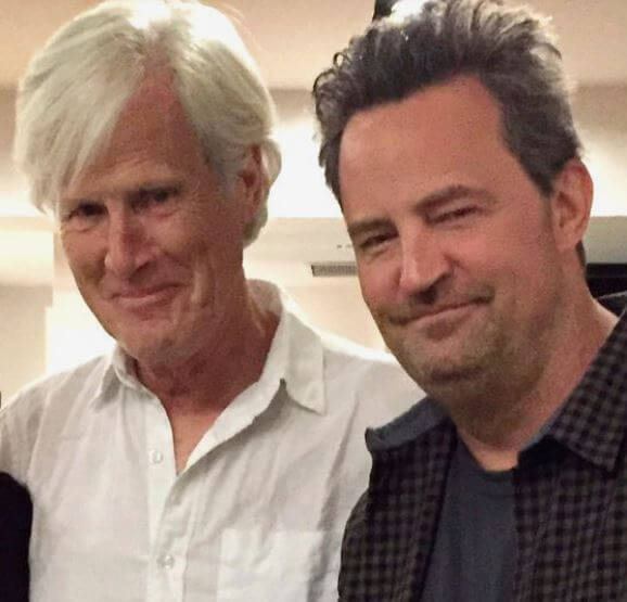 Keith Morrison with his son Matthew Perry.